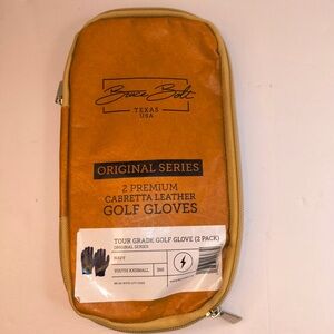 NWT Bruce Bolt Youth XXS Navy Golf Gloves 2-Pack Left Hand Original Series